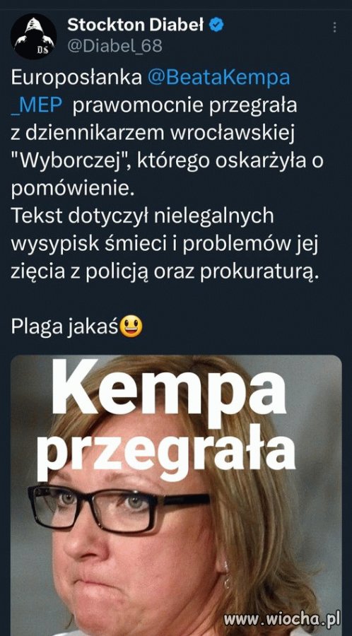 Bardzo mi nie przykro z tego powodu