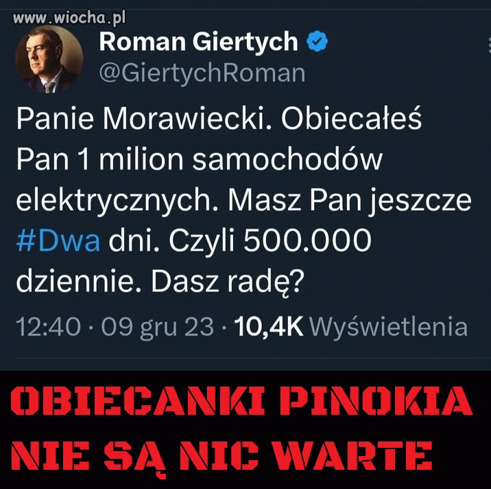 Pinokio pytanko do ciebie pisdo