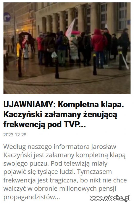 Kaczyński jest załamany kompletną klapą swojego puczu.