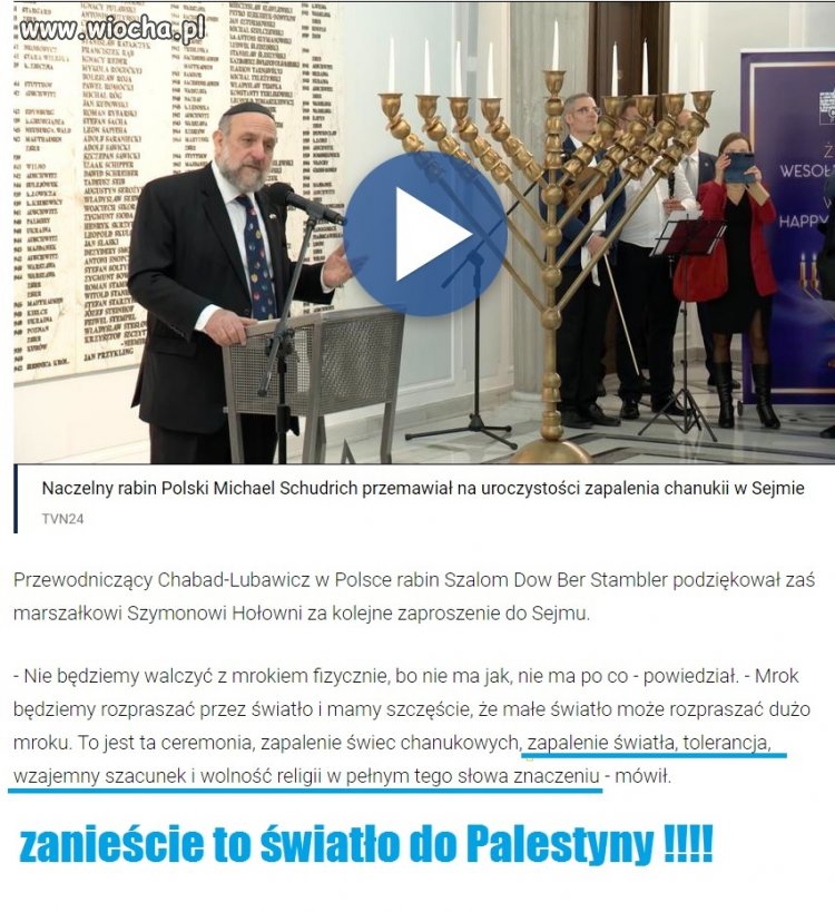 Zanieście to światło Palestyńczykom