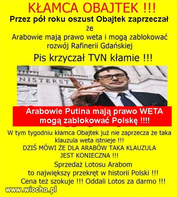 Ciekawe ile Obajtek i PiS na tym zarobił ?