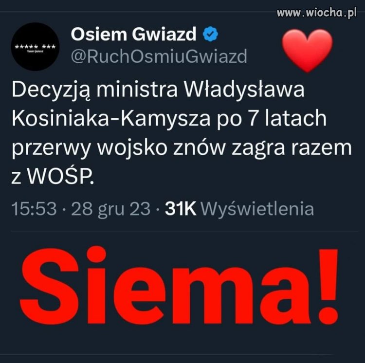 Świetna wiadomość na koniec dnia ...
