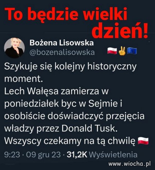 Wałęsa już raz napisał historię w 89r... osoba z Pokojową Nagrodą Nobla... 