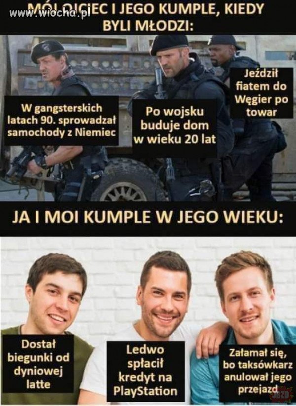 Faceci teraz:ojej dziś za dużo tluszczu zjadłem 