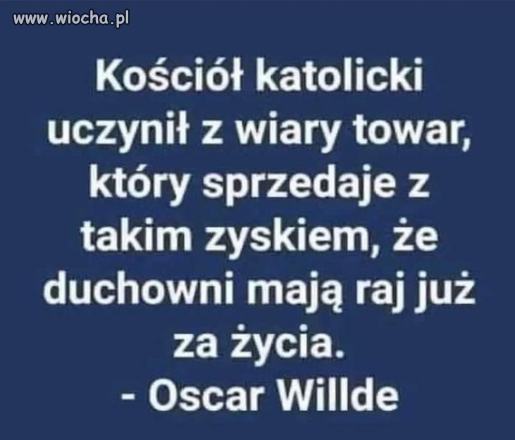 Religia powstała, gdy pierwszy oszust spotkał pierwszego głupca