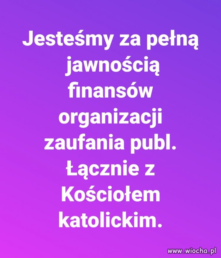 Ciężko jakoś mi przechodzi to połączenie kościół i organizacja 