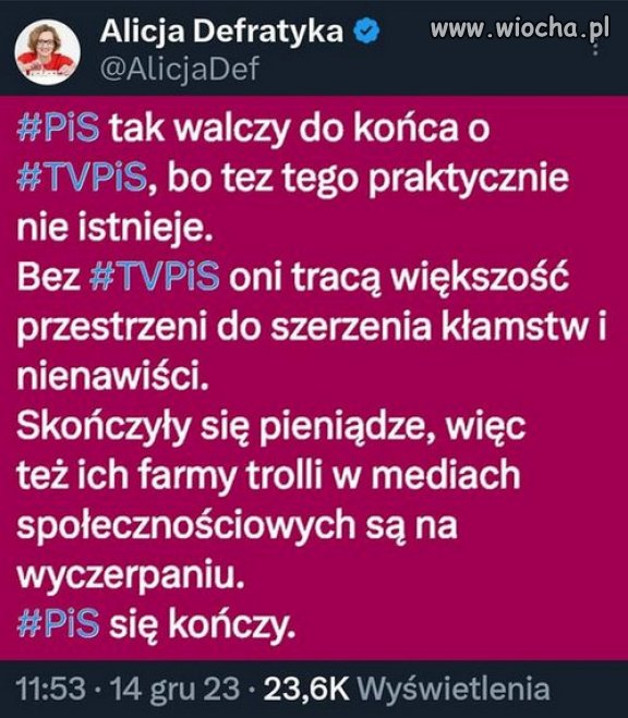 PiS się kończy, bez miliardow na propagande, nie bylo by PiSu!
