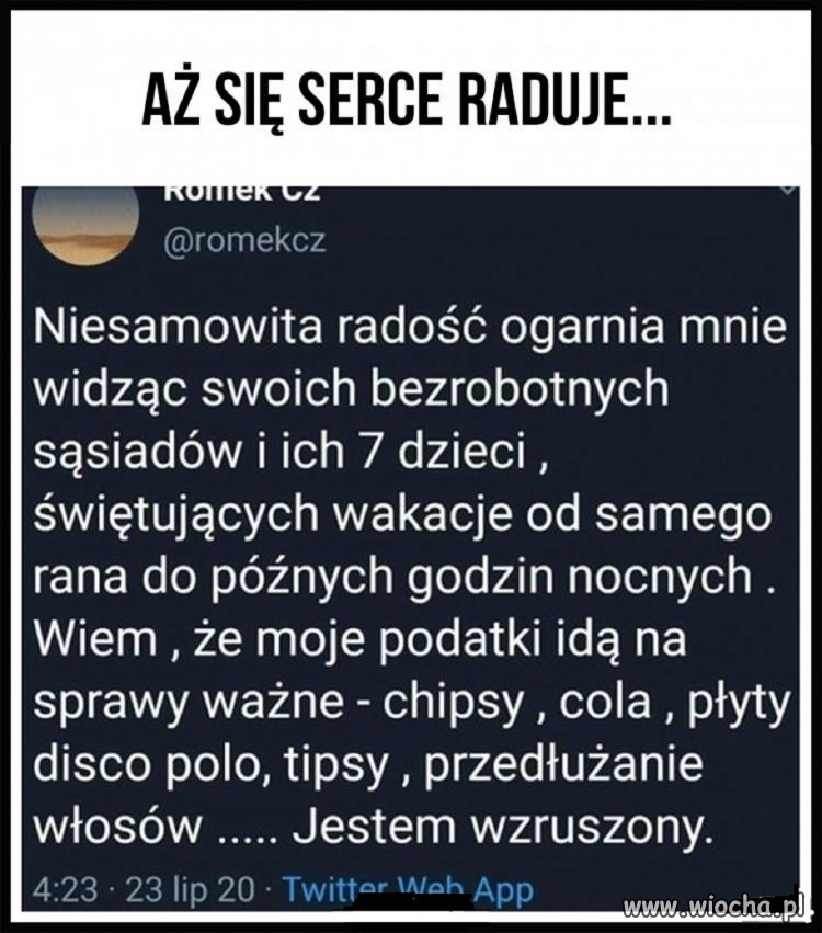 Wincyj dać socjalu...wincyj