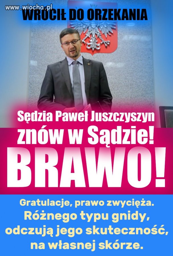 Gratulacje, prawo zwycięża.