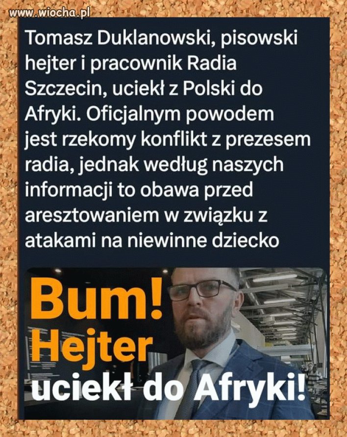 Pisowska kanalia uciekła