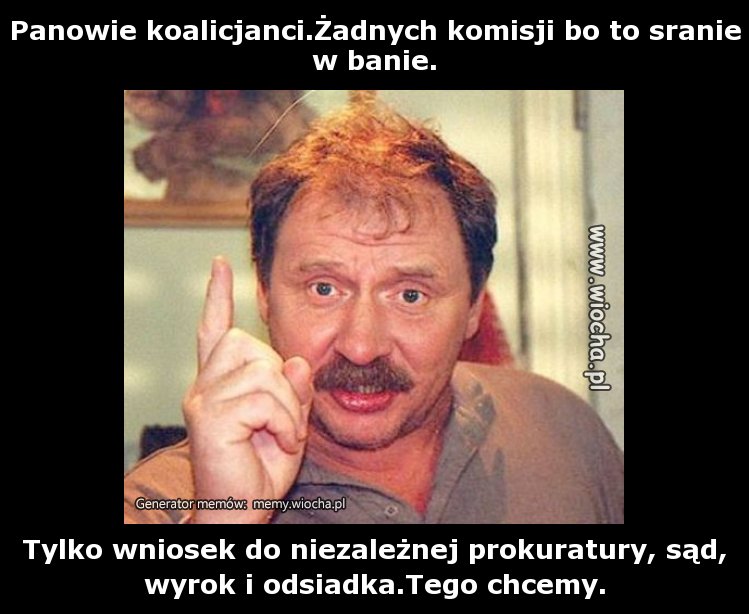 Panowie koalicjanci.Żadnych komisji bo to sranie w