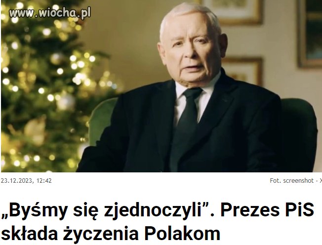 Teraz życzy zjednoczenia