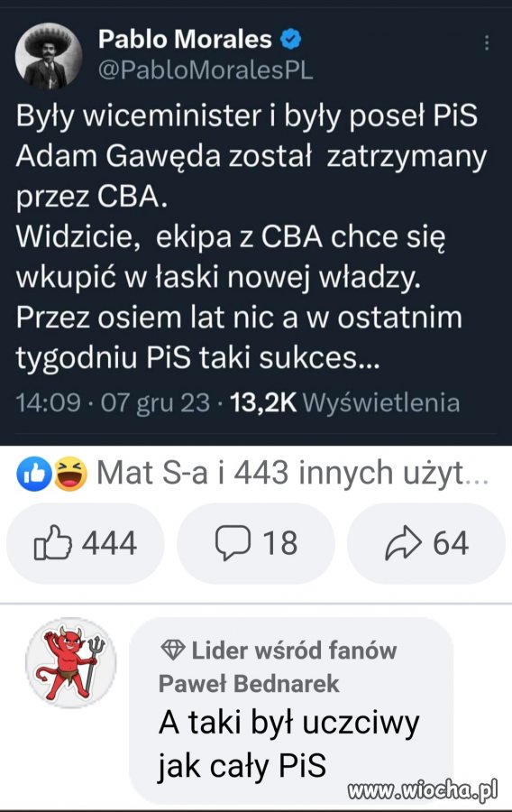 Kolejny pisowski złodziej 