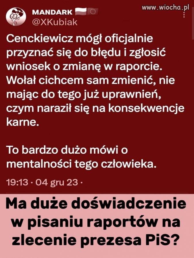 Cały PiS ma taką mentalność