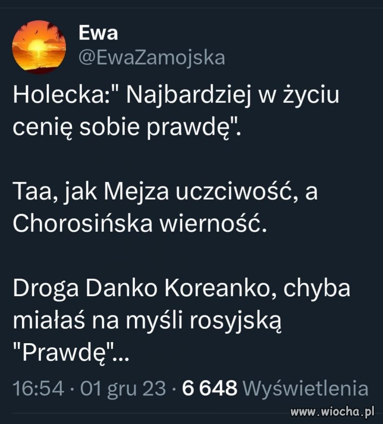 Prawda, słowo nie znane Holeckiej
