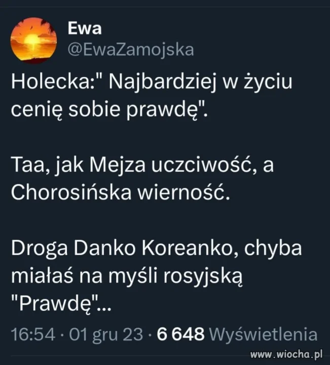 Prawda, słowo nie znane Holeckiej