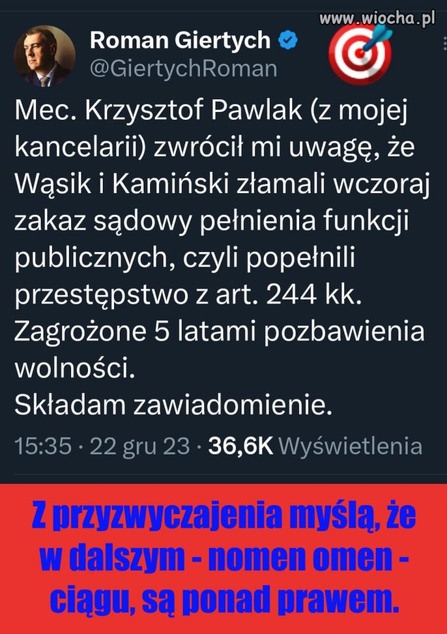Niech w końcu  ich dosięgnie prawo i sprawiedliwość