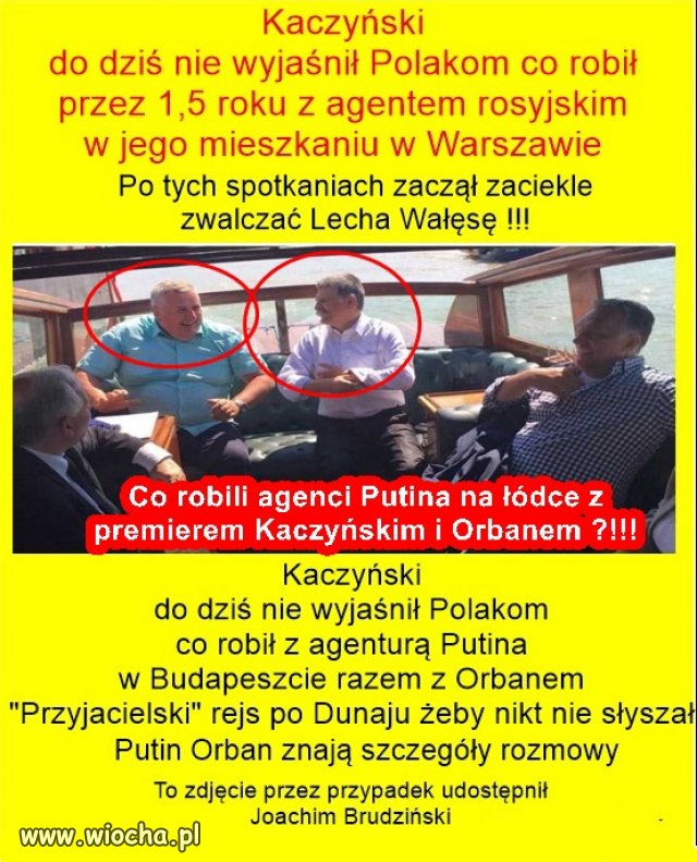 Kaczyński z agentami Putina w Budapeszcie !!!