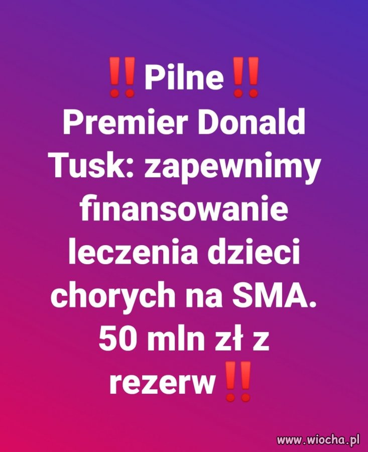 Piękny gest dla tych chorych dzieci