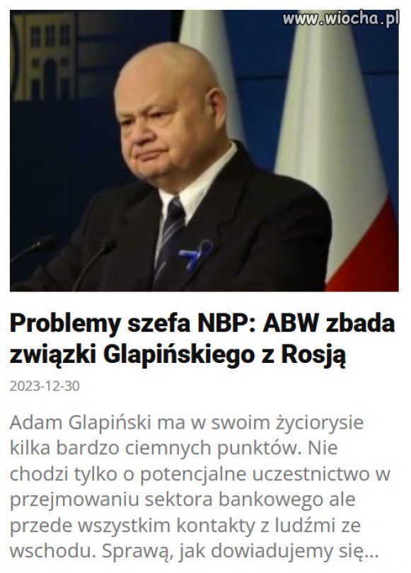 Tomasz Piątek: Glapiński to człowiek Rosji.