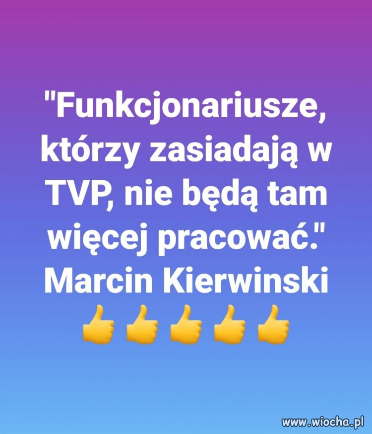 I to mi się podoba. Czas najwyższy.