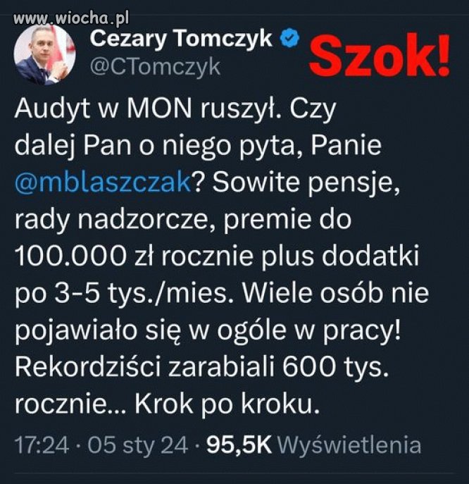 Jeden wielki wał w tym MON
