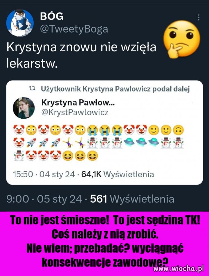 Krycha wybuchła po sylwestrze.