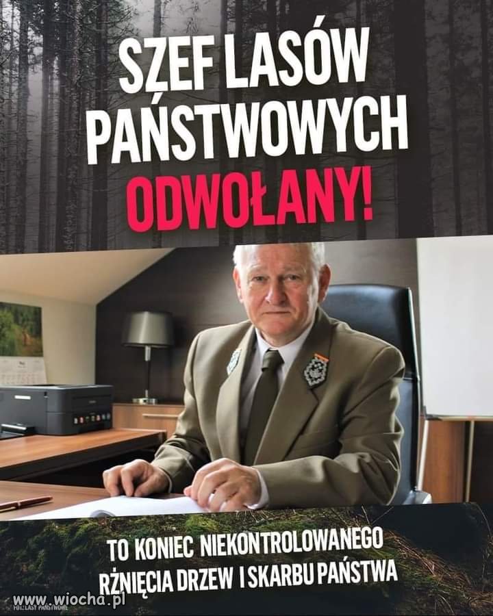 To koniec szefa lasów 
