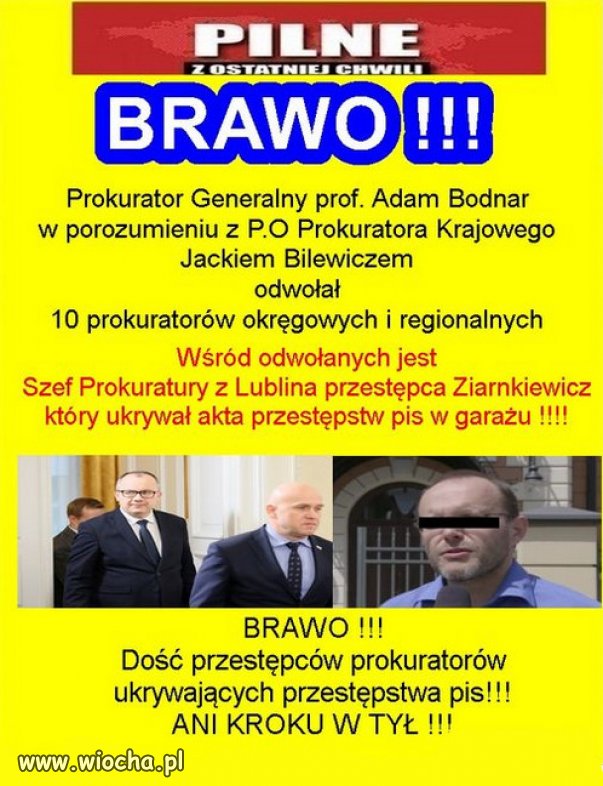 Sprzątanie klakierów Mafii Kaczyńskiego trwa...