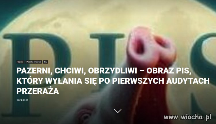 Pieniądz i kupowanie wladzy stał się pisowską religią.