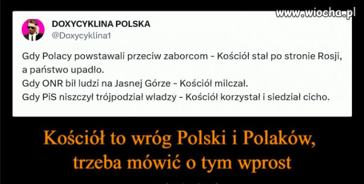 Kościół katolicki wróg Polski i Polaków