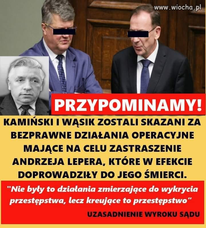 Warto przypomnieć za co ci dwaj mają siedzieć ...