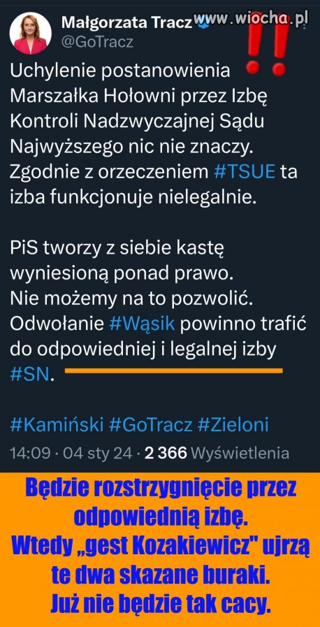 Nie ma miejsca dla przestępców w polskim parlamencie