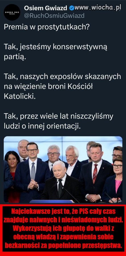 PIS to partia hańbiąca Polskę