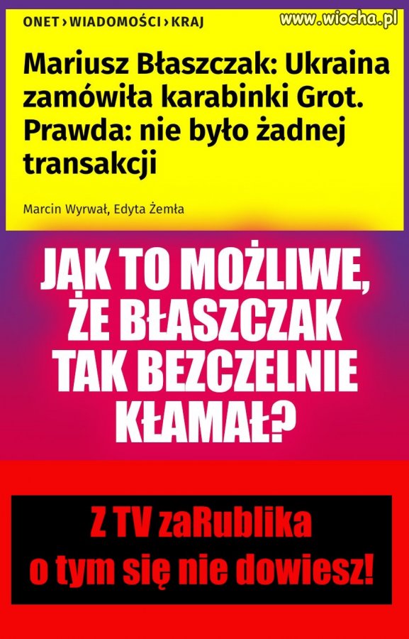Błaszczak kłamał?! Nie może to być!