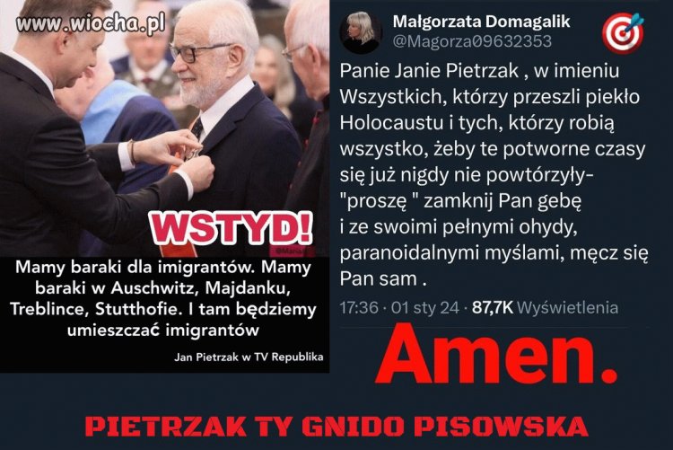 Pietrzak to pisowskie ścierwo