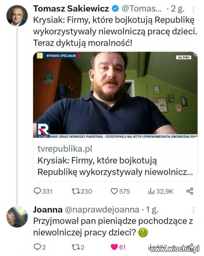 XXI wiek i Sakiewicz tuczy...