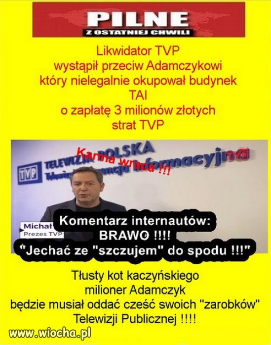 Nadeszły czasy, kiedy w Polsce rządzi prawo i sprawiedliwość!