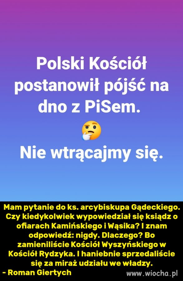 Jak ma takie życzenie to wolna droga