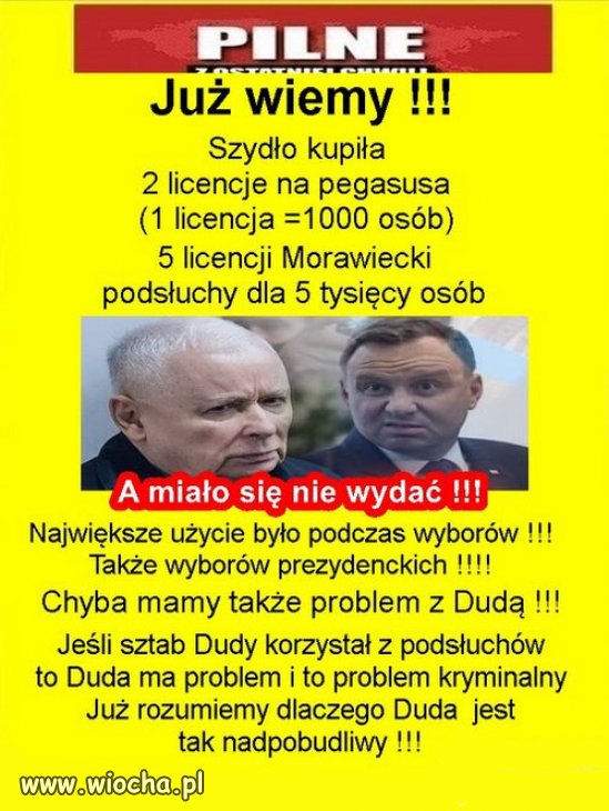Byłoby dziwne, żeby nie korzystał z informacji...