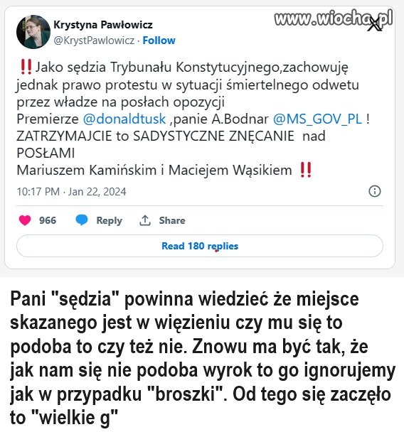 Niech już skończą to wycie.