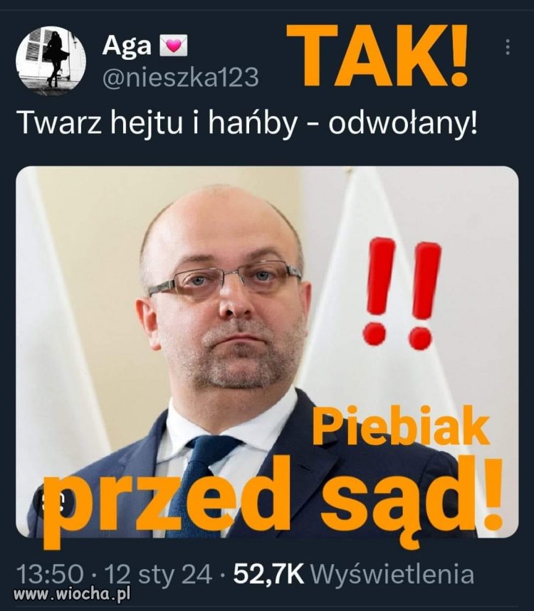 Odwołanie to jedno. Czekamy na postępowanie karne.