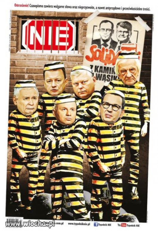 Na okładce brakuje Sasina, Czarnka, Ziobry i Obajtka. 