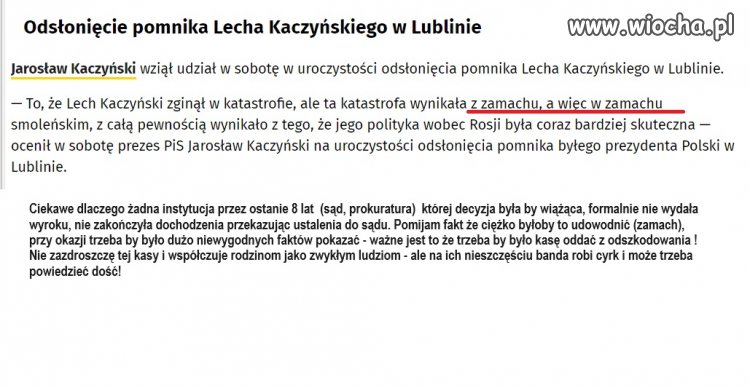 Niech już skończą to wycie.