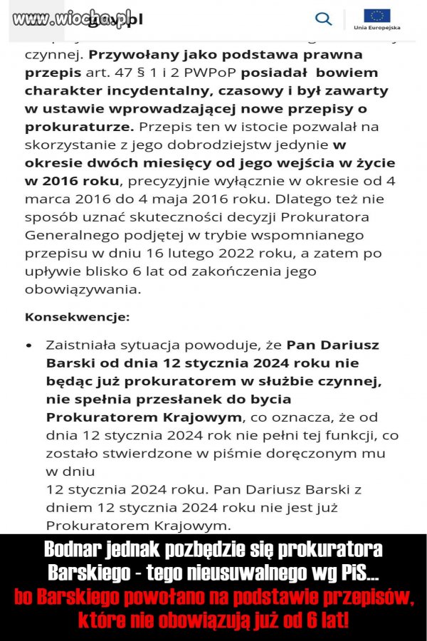 Jednak usuną nieusuwalnego...