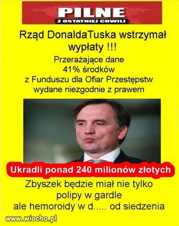 Tylko przypomne ze Ziobro, jest ze stajni Rydzyka!