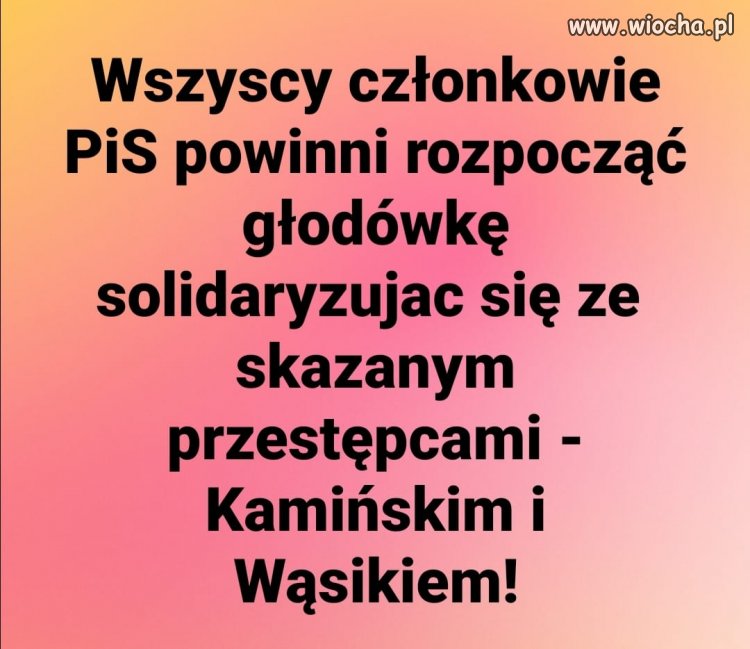 Dokładnie tak. I niech pozostaną solidarni aż do..