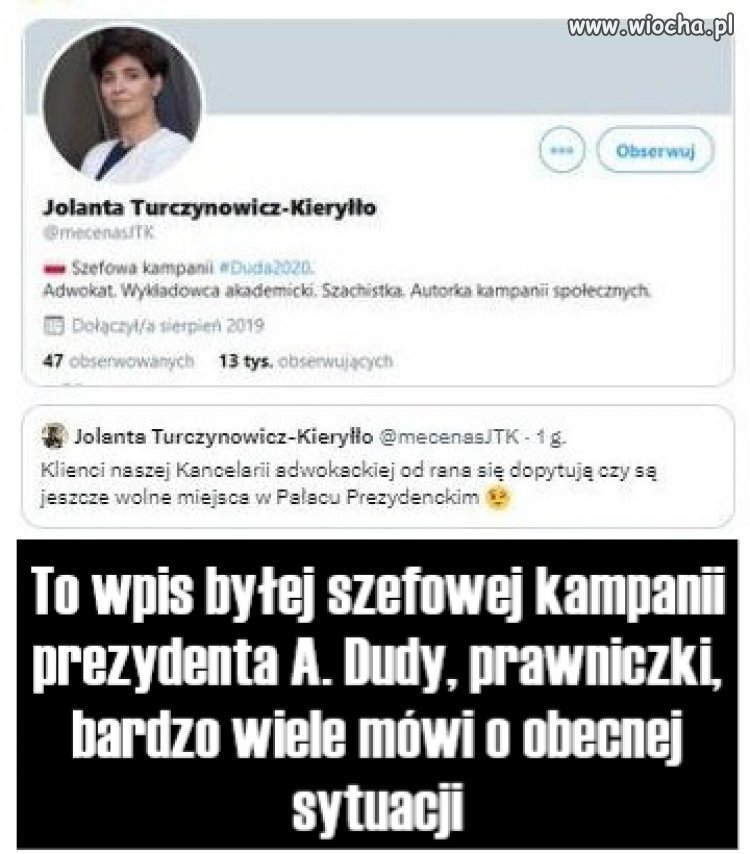 Niech wszyscy przestępcy z PiSu pójdą do prezydenta...