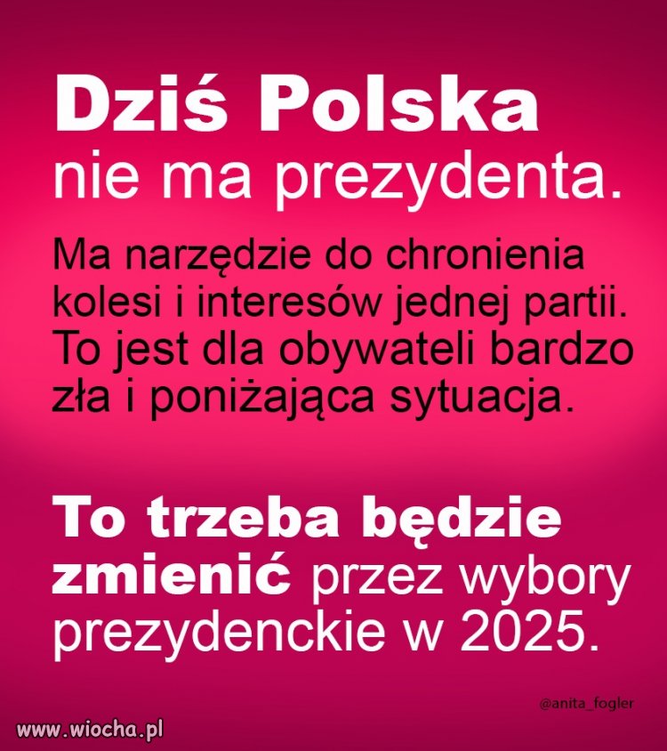 Może wcześniej da się coś zrobić, żeby już naszego kraju dłużej nie upodlać
