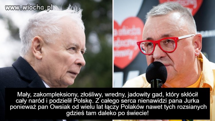 Bo naród ma kochać tylko Kaczyńskiego...
